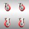 Service Caster 4 Inch 316SS Red Polyurethane Wheel Swivel Top Plate Caster Rigid SCC, 2PK SCC-SS31620S414-PPUB-RED-2-R-2 - alternate 1